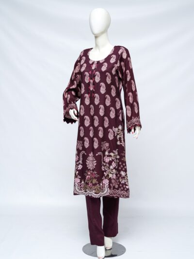 Gul-e-Maroon 2 piece Linen Shirt and Trouser