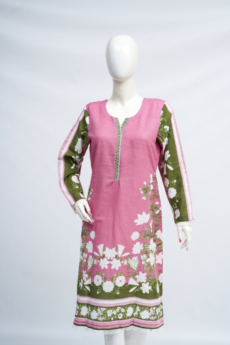 Gulbahaar, a blush-pink Khaddar Kurti