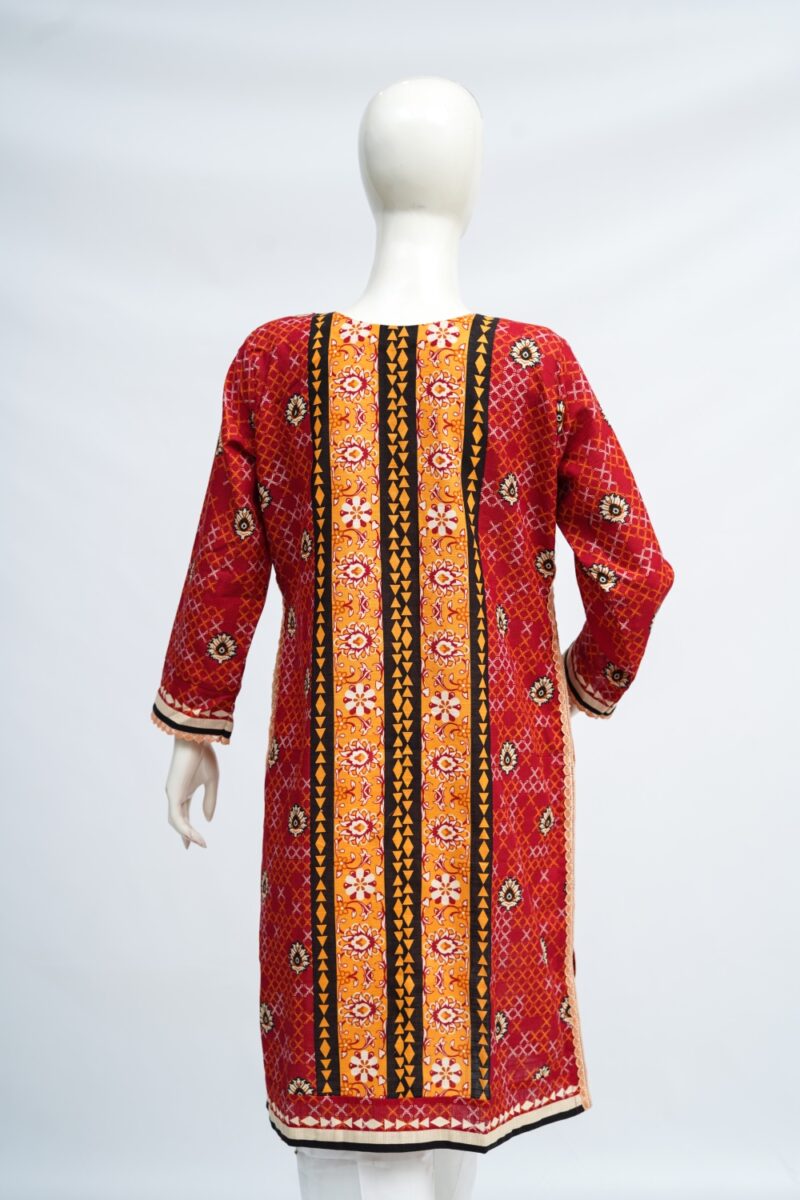 Sunrise Blossom Khaddar Kurti - Image 2