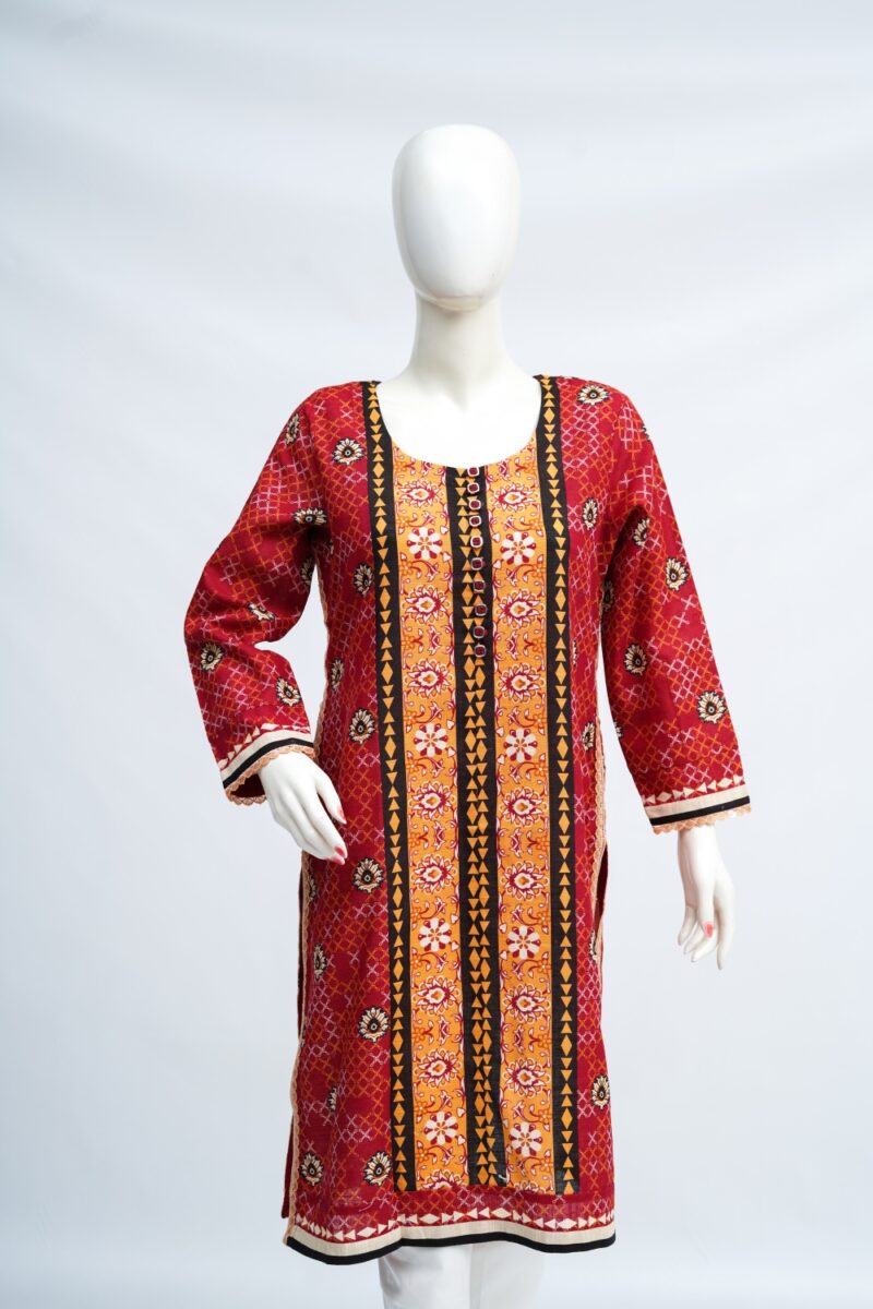 Sunrise Blossom Khaddar Kurti