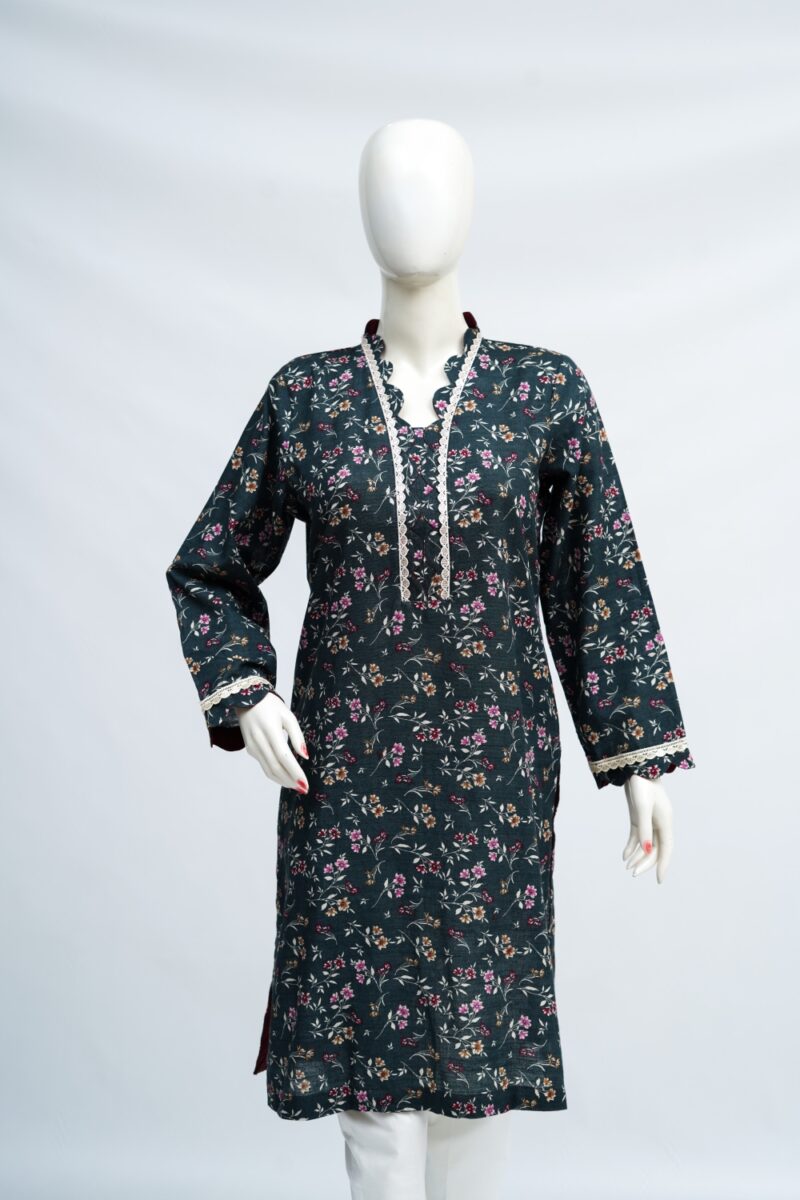 Floral Tide Khaddar Kurti