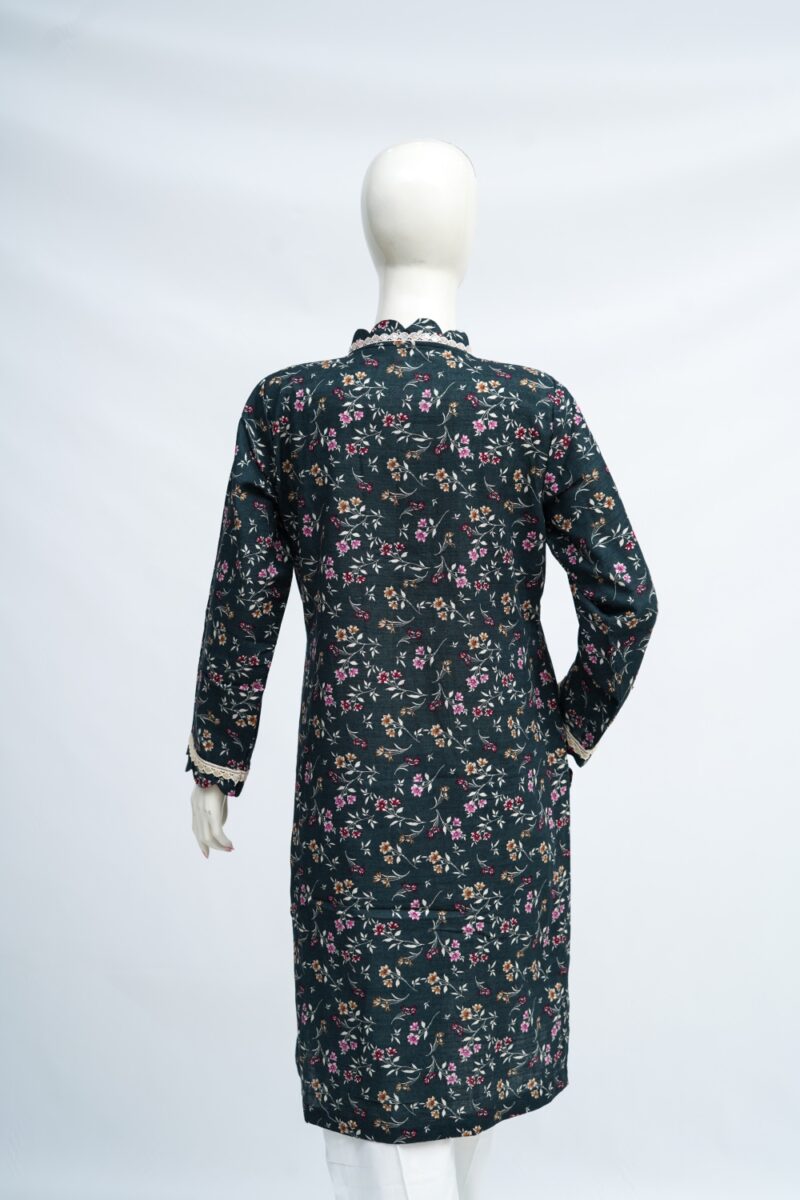 Floral Tide Khaddar Kurti - Image 3