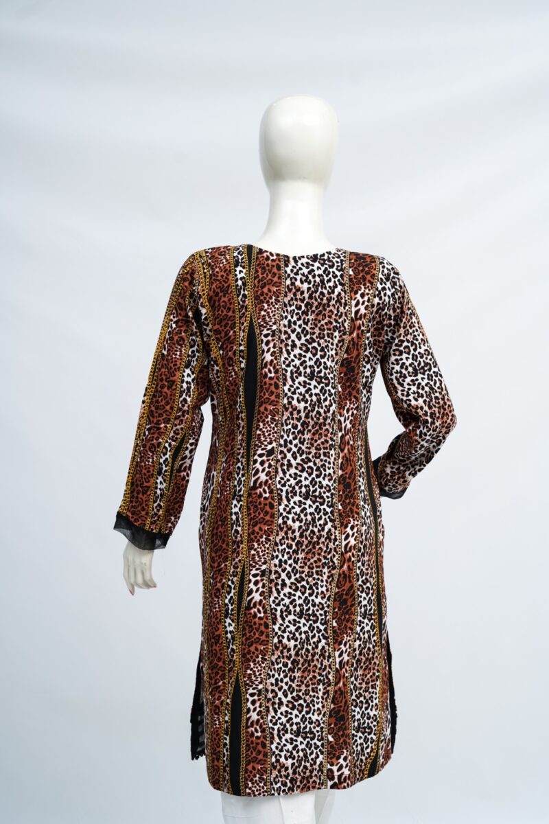 Cheetah Charm Boski Linen Kurti - Image 3