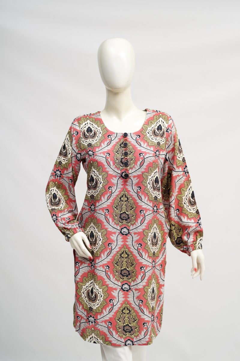 Blushing Garden Boski Linen Kurti