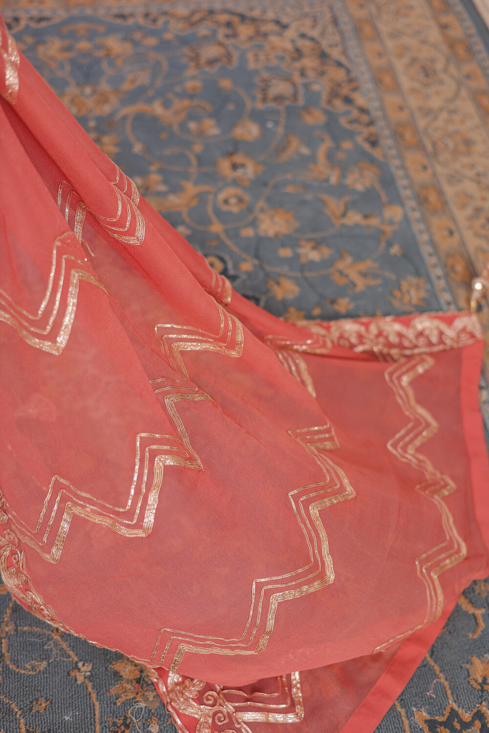 Pink A- Line Frock with 4 panel - Image 6