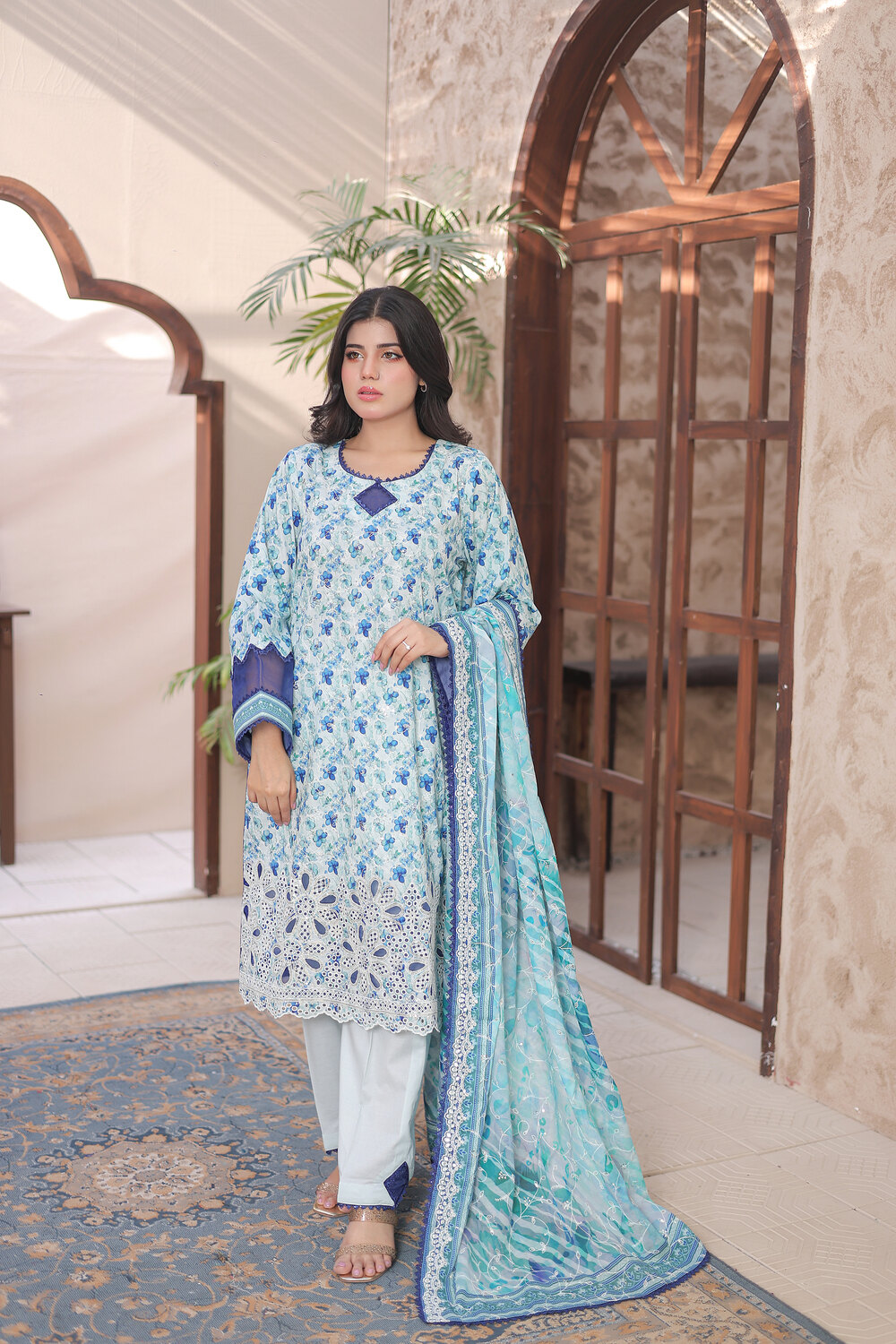 Lawn Chickenkari 3 piece